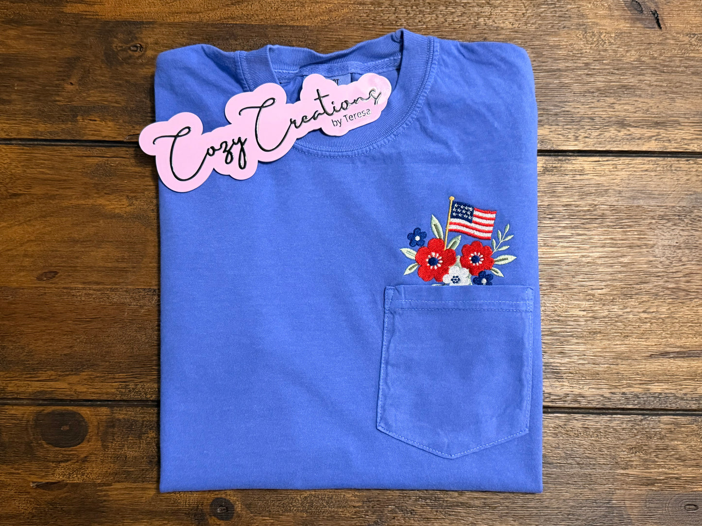 Floral Americana Pocket Tee
