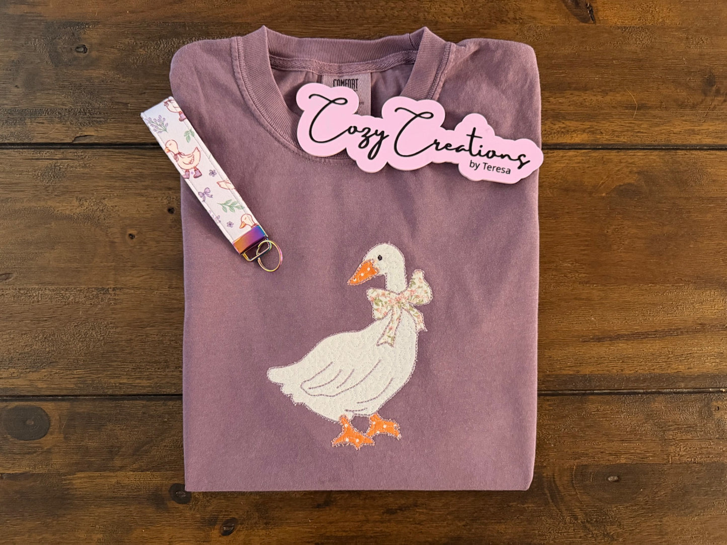 Quilted Appliqué Goose Long/Short Sleeve Shirt