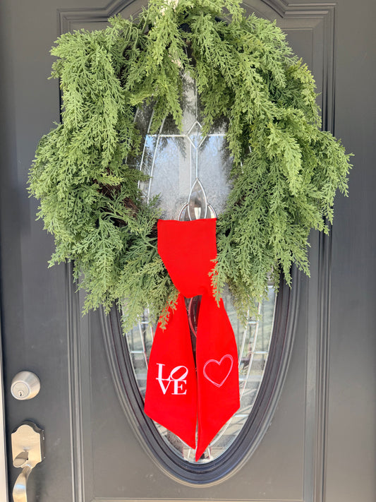 LOVE Wreath Sash