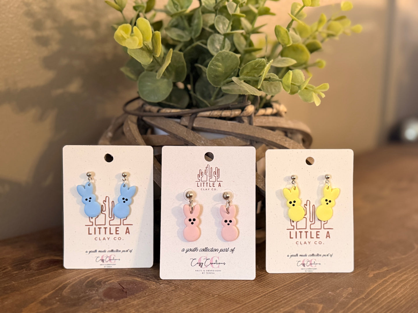 Pastel Bunny Dangle Earrings