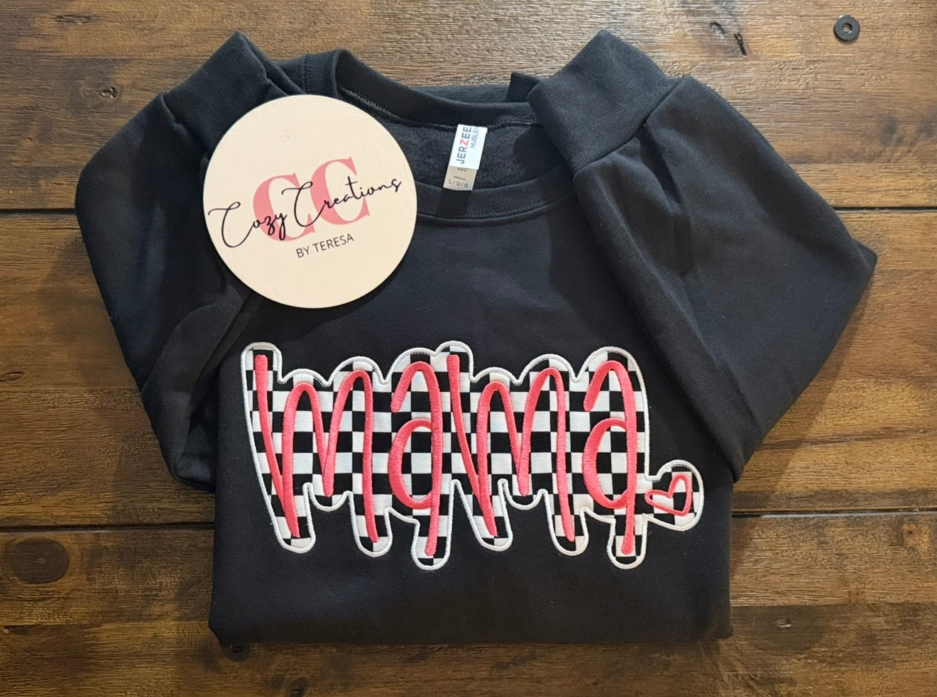Checkered MAMA Crewneck