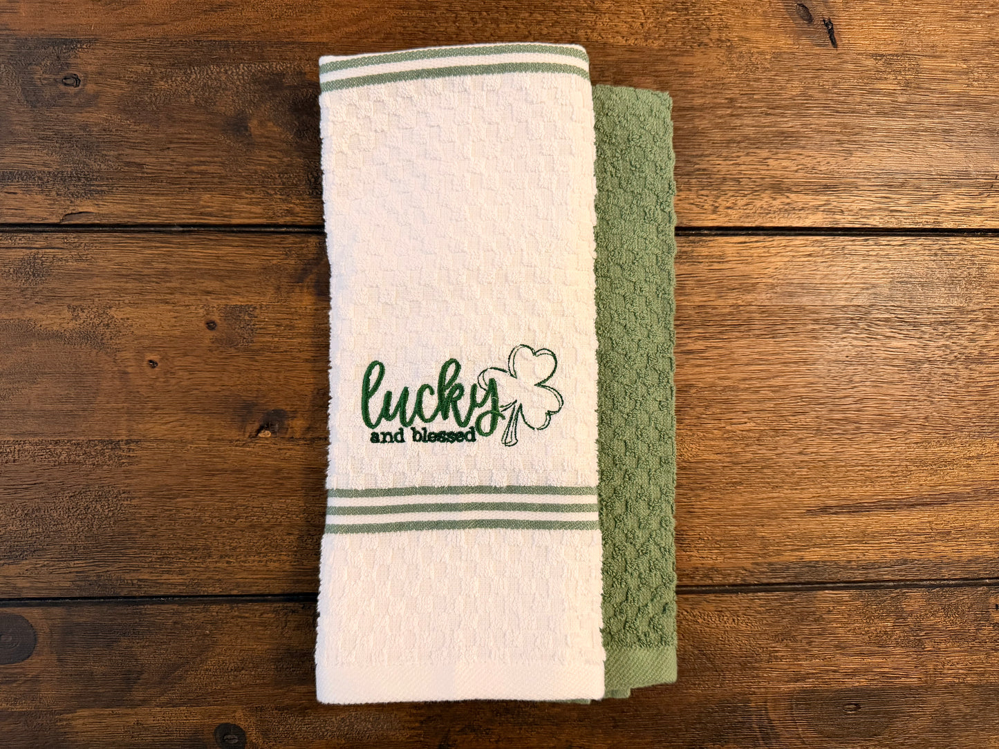 Lucky and Blessed Kitchen Towel Set