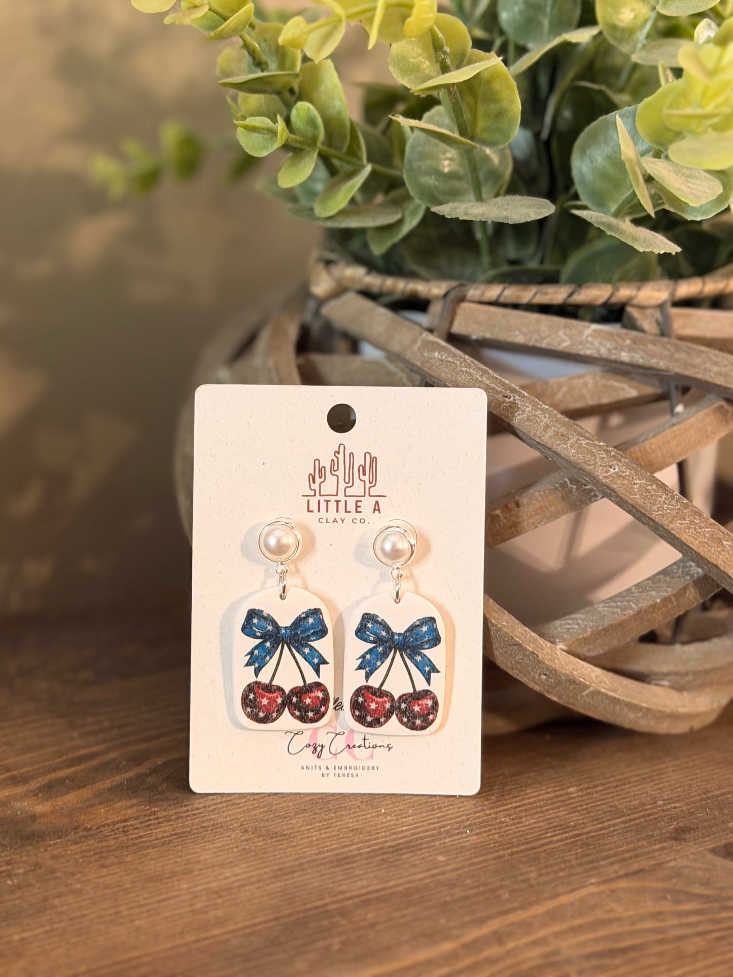American Cherries Dangle Earrings