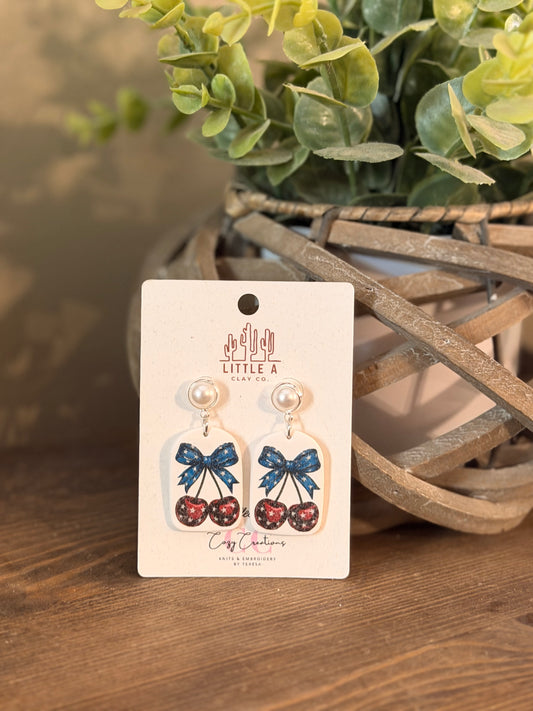 American Cherries Dangle Earrings