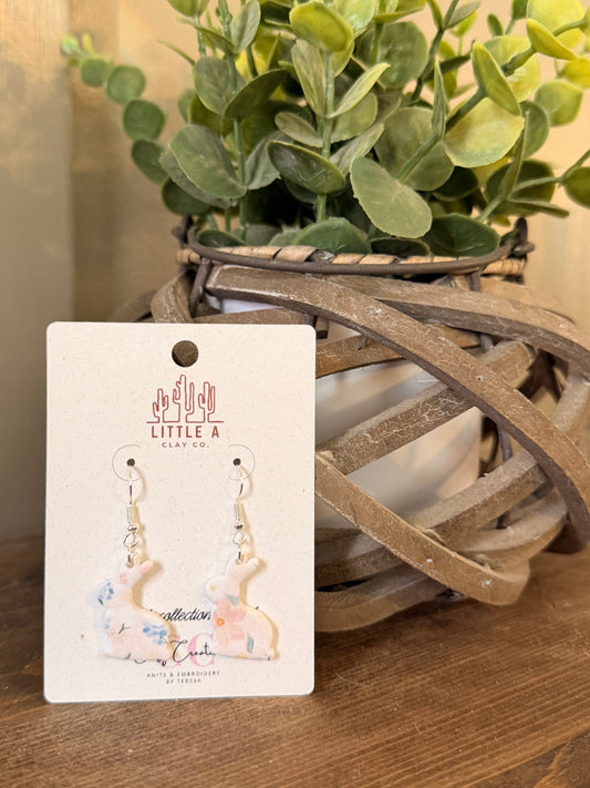 Floral Bunny Dangles