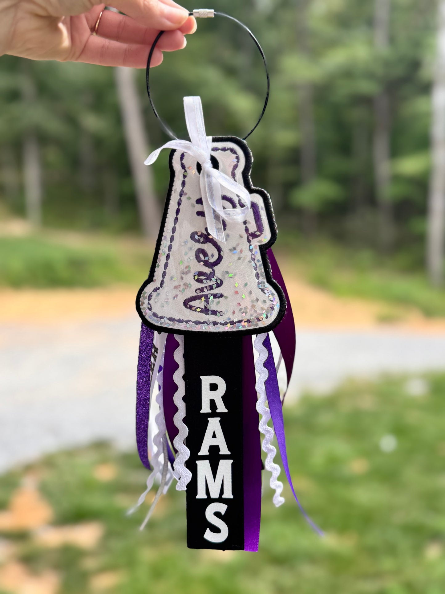 Cheer Megaphone Bag Tag