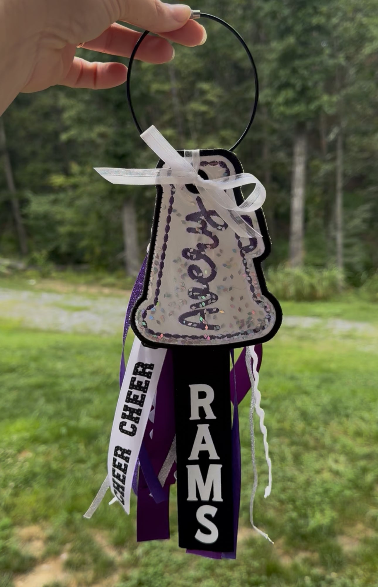 Cheer Megaphone Bag Tag