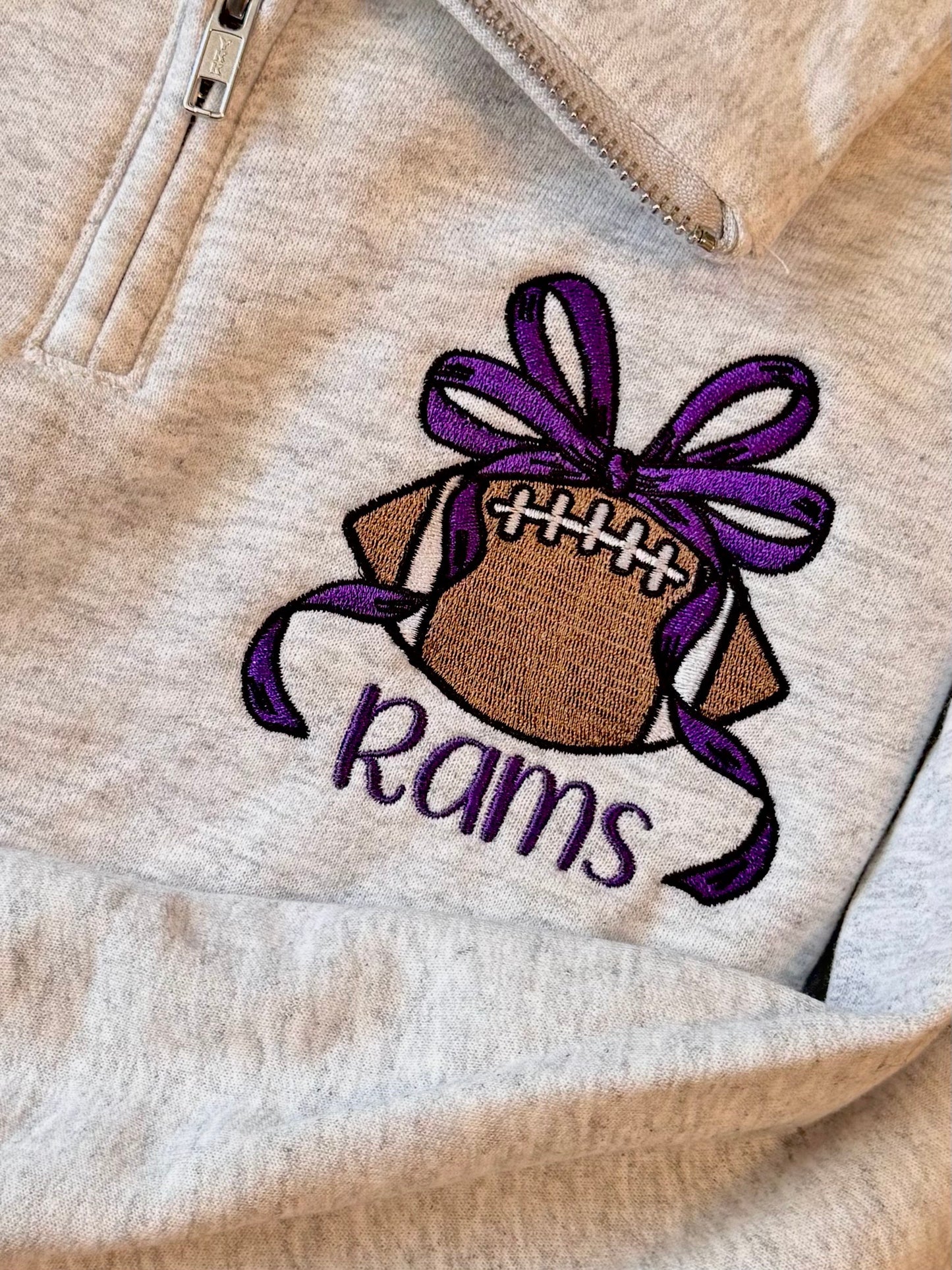 Football Bow Quarter-Zip