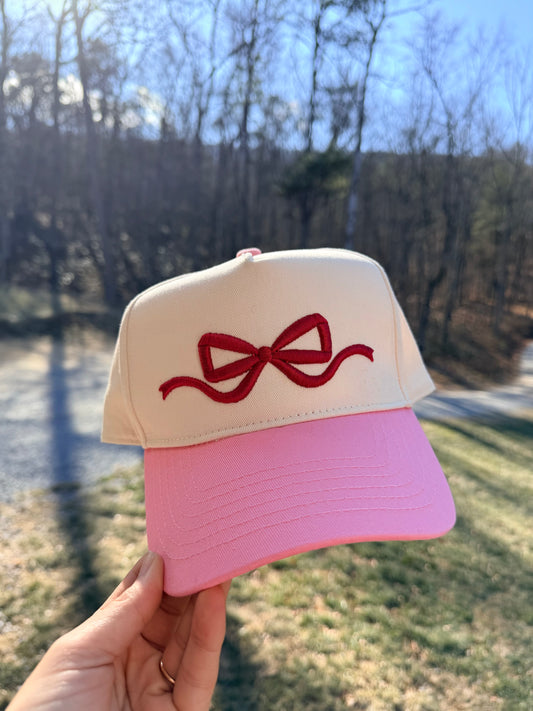Valentine 3D Puff Bow Trucker Hat