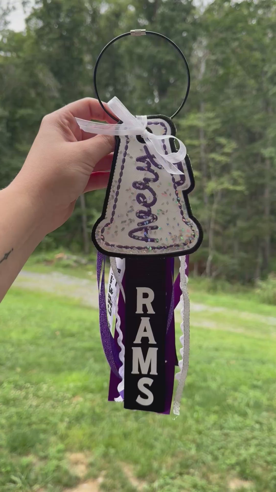 Cheer Megaphone Bag Tag